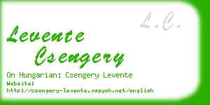 levente csengery business card